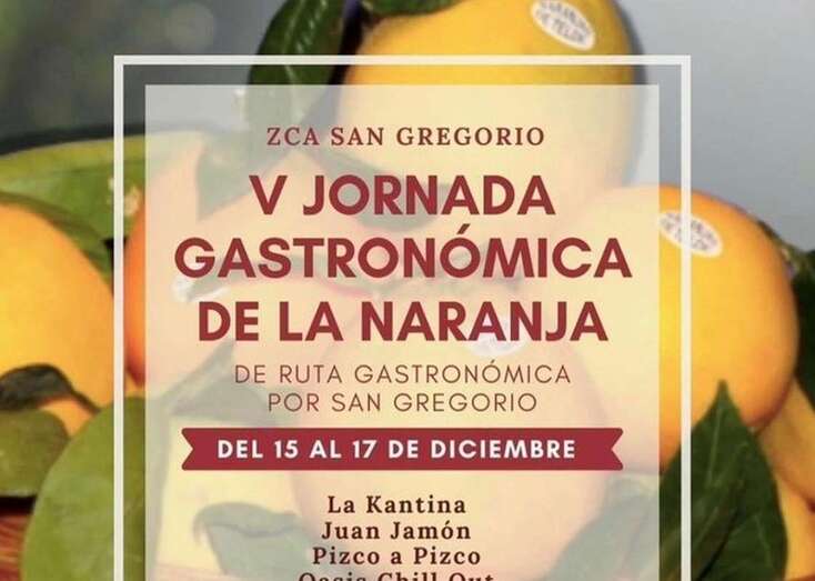 Cartel de la V Jornada Gastronómica de la Naranja/TA.